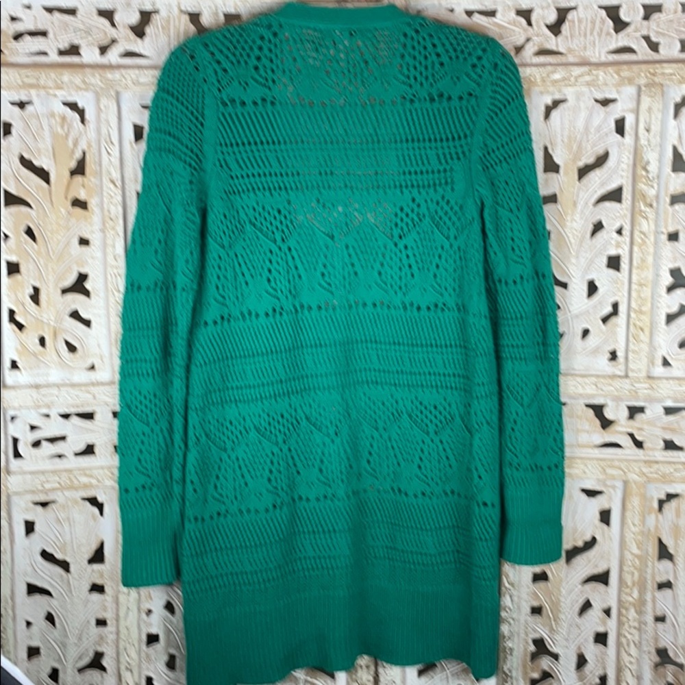 Liz Claiborne Open Weave Button Front Cardigan - image 2